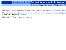 Tablet Screenshot of nhelp.org
